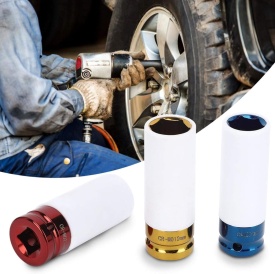 Set tubulare de impact pentru jante din aluminiu VERKE, 3 piese 17/19/21 mm, 1/2 inch, protecție pentru jantă - Img 6