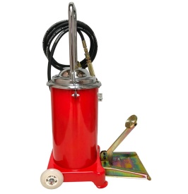 Smarniță cu pedală 15L și furtun 4 m pentru ungere sub presiune, rezervor metalic, model V86132 MaxRom - Img 4