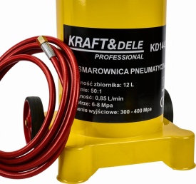 Smarownică pneumatică automată KraftDele KD1443, rezervor 12 L, cu furtun și pistol pentru ungere eficientă - Img 6