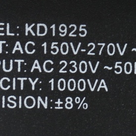 Stabilizator de tensiune AVR KraftDele 1000VA 230V KD1925, protecție pentru echipamente electrice sensibile - Img 11