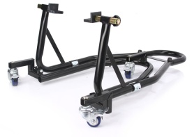 Stand moto față + spate Mar-Pol M80171, tip COMBO cu roți pivotante și blocare, pentru lucrări de service și întreținere - Img 6