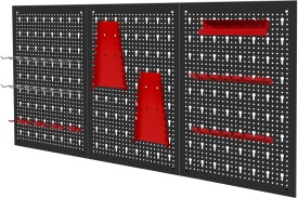 Tablă perforată pentru scule KraftDele KD11895, panou metalic de perete 120x60 cm pentru atelier, garaj și organizare eficientă - Img 9