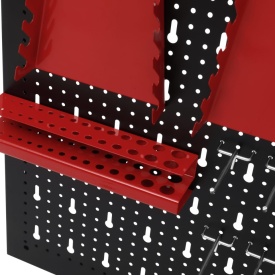 Tablică metalică pentru unelte KraftDele KD11898, 120 x 60 cm, 3 panouri, cu accesorii pentru organizare atelier - Img 7