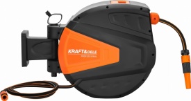 Tambur automat furtun grădină 30m + 2m KraftDele KD2153 – 1/2”, montaj perete, retragere automată - Img 3