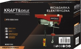 Troliu electric KraftDele KD2190, 230V, 650W, capacitate 150/300 kg, cu telecomandă și înălțime de ridicare până la 12 m - Img 10
