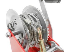 Troliu manual cu cablu VERKE 816 kg, cu manivelă, clichet de siguranță și cablu de 10 m pentru tractare și tensionare - Img 9