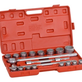 Trusă chei tubulare 3/4 inch, 12 puncte, 21 piese KraftDele KD305 pentru lucrări auto și mecanice grele