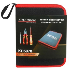 Trusă de scule izolate pentru electricieni KraftDele KD5970 – 11 piese, Protecție 1000V VDE, Oțel CrV, Husă inclusă - Img 10