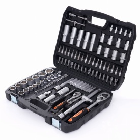 Trusă de scule KraftDele KD10835, 101 piese, cu tubulare, biți, clichet și valiză de transport pentru atelier și garaj - Img 5