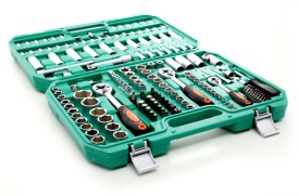 Trusă profesională de chei tubulare și biți Torx KraftDele KD308, 172 piese, cu clichet și valiză de transport - Img 2