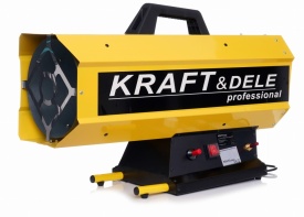 Tun de căldură pe gaz KraftDele KD11736, 60 kW, cu reductor și furtun, pentru încălzire rapidă în ateliere, hale și șantiere