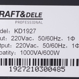 UPS 1000VA 600W KraftDele KD1927 cu afișaj LED, sursă de alimentare neîntreruptibilă pentru protecția echipamentelor sensibile - Img 10