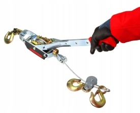 ⚙️ Troliu manual 4 tone cu cablu – două trepte de viteză, lungime 2,5 m – model MXM80741 – Kraft&Dele
