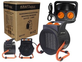 Aerotermă electrică KraftDele KD11727, 2500 W, 230 V, cu termostat și ventilator, pentru încălzire rapidă în garaj, atelier sau depozit - Img 11