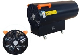 Aerotermă pe gaz LPG 100 kW KraftDele KD11707 cu termostat automat, reductor și furtun pentru încălzirea spațiilor mari - Img 11