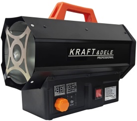 Aerotermă pe gaz LPG 25 kW cu termostat automat, furtun și reductor KraftDele KD11731 pentru ateliere, garaje și hale - Img 2