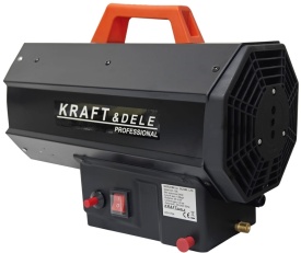 Aerotermă pe gaz LPG 25 kW KraftDele KD11734 cu reductor și furtun, pentru atelier, garaj, hală și spații gospodărești - Img 3