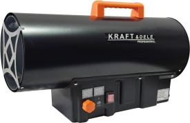 Aerotermă pe gaz LPG 45 kW KraftDele KD11706 cu termostat și afișaj digital, pentru încălzirea spațiilor medii și mari
