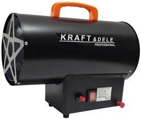 Aerotermă pe gaz LPG KraftDele KD11704, 25 kW, debit aer 320 m³/h, cu furtun și reductor