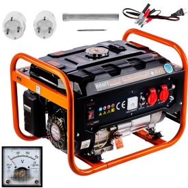 Agregat de curent monofazat KraftDele KD160, 3500W, 230V/12V, pornire manuală, rezervor 15L - Img 2