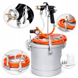 Agregat de vopsire pneumatic 10L KraftDele KD5793 cu pistol de pulverizare 2,0 mm și regulator de presiune