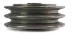 Ambreiaj centrifugal Mar-Pol 147x25 mm pentru mai compactor, cu 2 curele și prindere pe pană - Img 2