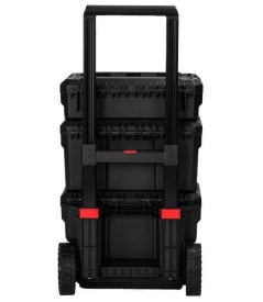 Cărucior modular pentru scule 3 cutii KraftDele KD1077 – organizator mobil cu roți și mâner telescopic - Img 5