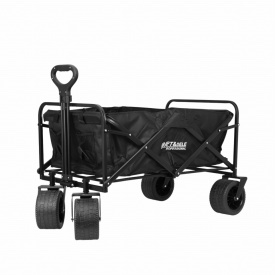 Cărucior transport pliabil 160 L KraftDele KD3089, cu structură din oțel, roți din cauciuc și frână pe roțile din față - Img 6
