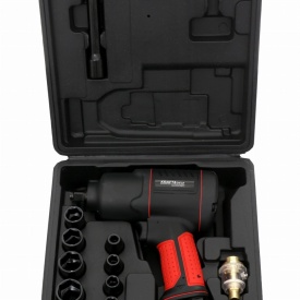 Cheie pneumatică de impact 1/2 inch KraftDele KD1433, 1900 Nm, set 17 piese, cu mecanism Twin Hammer - Img 2
