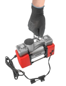 Compresor auto 12V MaxRom cu manometru precis, cilindru metalic dublu, furtun 5 m și alimentare la baterie sau priză auto - Img 6