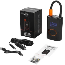 Compresor Auto cu Acumulator 5000mAh 10 BAR LCD + Powerbank USB-C – Portabil & Inteligent | KraftDele KD5500 - Img 3
