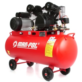 Compresor de aer 100L V2 MAR-POL M88415 – motor 2.2kW, transmisie pe curea, debit real 250 l/min, 8 bar, documentație completă - Img 3