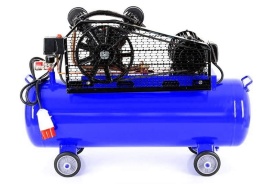 Compresor de aer cu ulei KraftDele 200L, 2 pistoane, 400V, transmisie pe curea, model KD4063 - Img 2