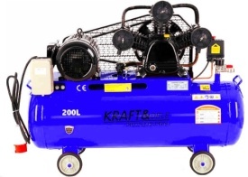 Compresor de aer cu ulei KraftDele 200L, 3 pistoane, 400V, 8 bar, model KD4064 pentru atelier și utilizare intensivă - Img 1