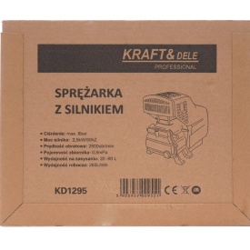 Compresor de aer electric KraftDele KD1295, 265 l/min, 2,5 kW, presiune max. 8 bar, pentru atelier, garaj și lucrări tehnice - Img 12