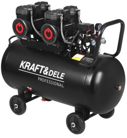 Compresor Fără Ulei 100L 2x2200W 585L/min – Putere Industrială pentru Atelier & Stomatologie | KraftDele KD4083