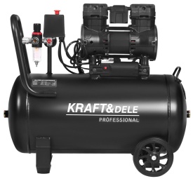 Compresor Fără Ulei 50L 2500W 290L/min – Profesional pentru Atelier, Stomatologie & Barbershop | KraftDele KD4082 - Img 2
