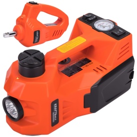 Cric auto electric hidraulic 12V 5T KraftDele KD1368 cu cheie electrică pentru roți, compresor și lampă LED