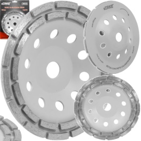Disc diamantat cupă segmentat VERKE 180 mm pentru șlefuirea betonului, pietrei, cărămizii și suprafețelor dure - Img 11