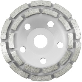 Disc diamantat tip cupă segmentat VERKE 125 mm pentru șlefuirea betonului, pietrei, cărămizii și suprafețelor minerale - Img 2