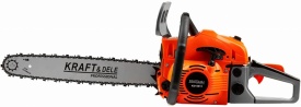 Drujbă pe benzină KraftDele KD10613, 5,9 CP, cu lame de 16 și 18 inch, set complet pentru tăiere lemn și lucrări intense - Img 4