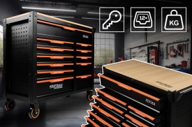 Dulap mobil pentru scule KraftDele KD1064 – cărucior atelier cu 12 sertare, gol - Img 12