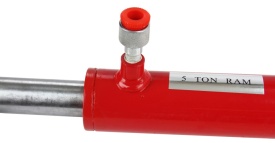 Extractor hidraulic auto 5T Mar-Pol M80411 pentru reparații de tinichigerie, cu 2 cârlige și cursă piston 130 mm - Img 5