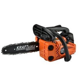 Fierăstrău cu lanț pe benzină pentru crengi KraftDele KD10614, motor 52 cm³, 3,9 CP, lamă 25 cm
