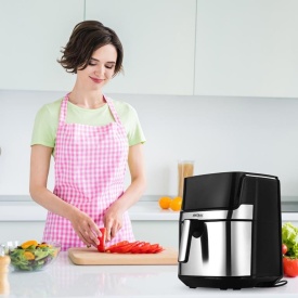Friteuză cu aer cald 8L KraftDele KD4101, 1850W, panou tactil LED, 8 programe, grill superior - Img 7