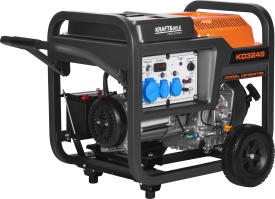 Generator de curent diesel monofazat KraftDele KD3249, 8 kW nominal / 9 kW maxim, 230V, pornire electrică și manuală