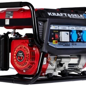 Generator electric monofazat pe benzină KraftDele KD136, 3000W, 230V + 12V, rezervor 15L, voltmetru - Img 4