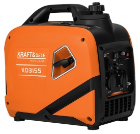 Generator inverter monofazat KraftDele KD3155, 2,6 kW, 230V, cu mod ECO și ieșire 12V, sursă mobilă de curent pentru casă, atelier și camping - Img 2
