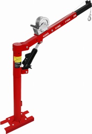 Macara hidraulică de atelier cu troliu KraftDele KD12687, braț telescopic, rotire 360°, capacitate maximă 450 kg - Img 4