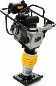 Mai compactor profesional KraftDele KD11910 – motor Loncin 200F 6.5CP, 14kN, 640 bătăi/min, talpă 33×29cm, adâncime 45cm, 82kg